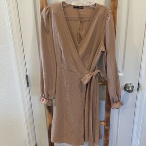 SHEIN Long Sleeve Wrap Dress